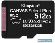 Kingston 512GB Canvas Select Plus MicroSDXC 100R A1 CL10 /SDCS2/512GBSP/