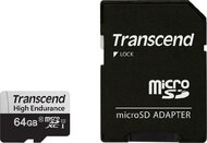 Transcend 64GB microSDXC + adapter U1 High Endurance - TS64GUSD350V