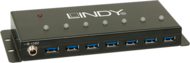 LINDY HUB, USB 3.0, 7 port, fém kialakítású