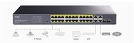 CUDY Switch 24x1000Mbps PoE+ + 2xUplink + 2xCombo, Fémházas