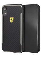Ferrari SF Racing Shield Iphone XR nyomott karbon hatású fekete tok