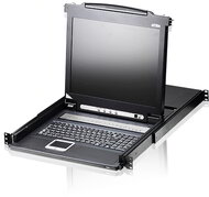 ATEN KVM 8 port LCD 19" + kayboard + touchpad USB-PS/2