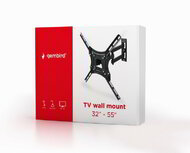 Gembird TV wall mount (rotate & tilt), 32"-55", 30kg, black