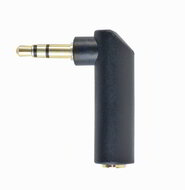 Gembird audio adapter plug 3.5mm, right angle adapter, 90°, black