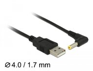 Delock USB tápkábel > DC 4,0 x 1,7 mm apa 90° 1,5 m hosszú