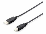 Equip USB 2.0 kábel, AM- BM 1m, kettős árnyékolás, fekete