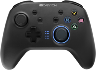 Canyon CND-GPW3 2.4G Wireless Controller with built-in 600mah battery, 1M Type-C charging cable ,6 axis motion sensor support nintendo switch ,android,PC X-input/D-input,ps3,normal size dongle,black
