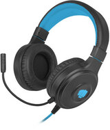 Fury WARHAWK RGB mikrofonos gamer fejhallgató, fekete-kék - NFU-1585
