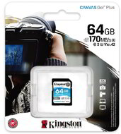 Kingston 64GB Canvas Go! Plus UHS-1 U3 V30 SDXC memóriakártya