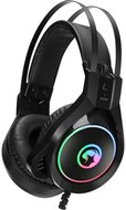 Marvo Fejhallgató - HG8901 (mikrofon, 3.5mm jack + USB, nagy-párnás, 2.1m kábel, fekete)