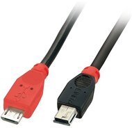 LINDY USB OTG kábel - Micro-B - mini-B 1 méter