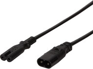 Logilink Power Cord, Extension C8 - C7 , 2.0m, black