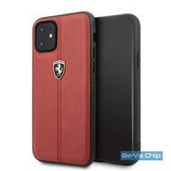 FERRARI iPhone 11 Pro Max függőlegesen csíkozott piros keménytok