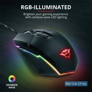 Trust GXT 950 Idon Illuminated RGB fekete gamer egér