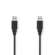 Nedis 2m USB A-A male-male kábel, fekete