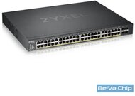 ZyXEL XGS1930-52HP 48port GbE LAN PoE (375W) 4port 10GbE SFP+ L2+ menedzselhető switch
