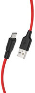 HOCO X21 Szilikon töltőkábel Micro USB 1m, piros