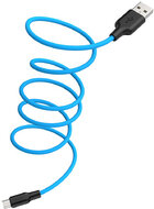 HOCO X21 Szilikon töltőkábel Micro USB 1m, kék