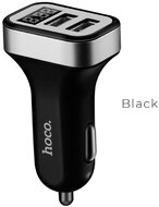 HOCO car charger 3.1A 2x USB LCD Z3 fekete