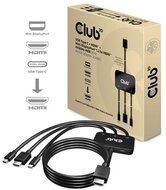 Club 3D USB Type C + HDMI + MiniDisplayPort 1.2 to HDMI 4K60Hz HDR M/M Active Adapter 32AWG