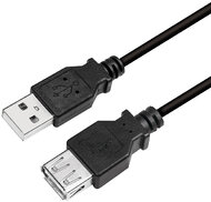 Logilink USB 2.0 Cable, AM to AF, black, 2m