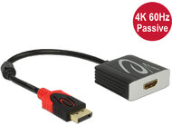 Delock Adapter Displayport 1.2-dugós csatlakozó > HDMI-csatlakozóhüvely 4K 60 Hz passzív fekete
