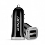 Joyroom C-M216 3.1A 2xUSB Autós Töltőfej + Micro USB 1M Adatkábel - Fekete