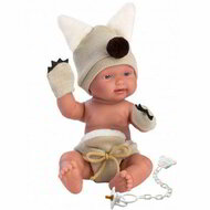 Llorens Három kismalac: újszülött fiú baba farkas jelmezben 26cm-es (26279)
