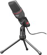 Trust Mikrofon - GXT 212 Mico (Studió design; 3,5mm + USB csatlakozó; 180cm kábel; állvány; fekete-vörös)