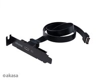 Akasa Low Profile PCI Bracket Cablewith USB 3.1 Gen 2 Type-C