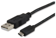 Equip 12888107 USB-C -> USB-A 2.0 apa/apa összekötőkábel 1m - Fekete