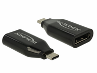 Delock USB Type-C apa > Displayport anya 4K Adapter Fekete