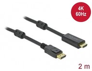 DELOCK kábel Displayport 1.2 to HDMI 4K 60Hz aktív, 2m
