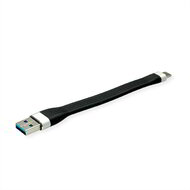 ROLINE Kábel Type-C - Type-A, USB 3.2, 0,11m, fekete