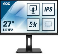 AOC 27" U27P2 - IPS panel 3840x2160 16:9 60Hz 4ms 1000:1 350cd Pivot Speaker USB3.2 HDMI DP