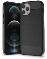 Apple iPhone 12 Pro Max szilikon hátlap - Carbon - fekete