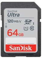 SanDisk 64GB SDHC ULTRA 120MB/s, CL10, UHS-I