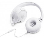 JBL T500 WHT, On- Ear vezetékes fejhallgató, fehér