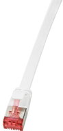 Logilink Patch Cable Flat Cat.6A Shielded 1,00m white