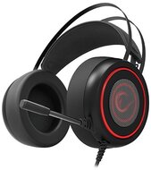 Rampage Fejhallgató - SN-R7 Mesh (mikrofon, USB+3.5mm jack, hangerőszabályzó, nagy-párnás, 2.2m kábel, fekete-piros)