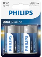 Philips LR20E2B/10 ELEM ULTRA ALKALI D 2-BLISZTER
