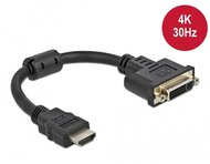 DELOCK Átalakító HDMI-A male to DVI 24+5 female 4K 30Hz, 20cm