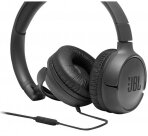 JBL T500BLK, On- Ear vezetékes fejhallgató, fekete