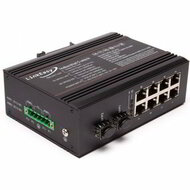 LinkEasy ipari PoE switch,2xGE SFP+8x10/100/1000T 802.3af/at,duál 48V DC bemenet
