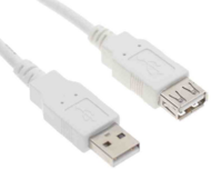 OEM USB 2.0 hosszabbító kábel 0.6m - Fehér