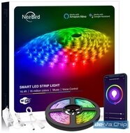 NITEBIRD SL3 10m/12V/1A/hangvezérlés/távoli vezérlés/ütemezés/zene és APP vezérlés/Smart Wi-Fi-s RGB LED szalag
