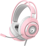 Marvo Fejhallgató - HG8936 (mikrofon, 3.5mm jack+USB, hangerőszabályzó, nagy-párnás, 2,1m kábel, pink)