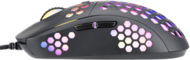 Marvo Egér - M399 (Optikai, 6400DPI, 6 gomb, LED, harisnyázott kábel, fekete RGB)