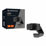 Conceptronic Webkamera - AMDIS04B (1920x1080 képpont, 2 Megapixel, 30 FPS, USB 2.0, univerzális csipesz, mikrofon)