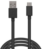 DELIGHT kábel - USB-C töltőkábel (USB-C apa be-/kimenet; 2m, fekete)